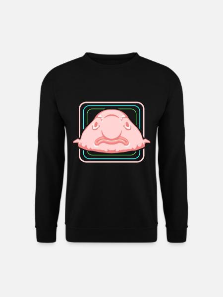 Blobfisch Tiefsee Grumpy Introvertiert Geschenk - Unisex Pullover - Schwarz