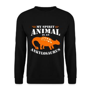 Ankylosaurus - Sweat-shirt Unisexe - noir - Devant - Alina (178cm) & Michal (187cm)
