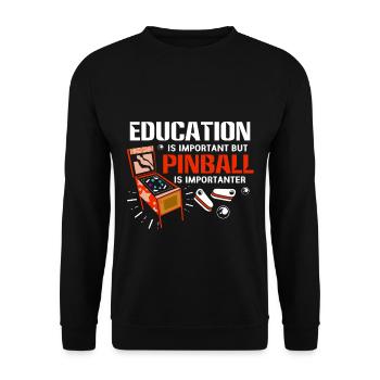 Pinball Pinball Pinball Machine Pinball Lever Game - Unisex Sweatshirt - black - Front - Alina (178cm) & Michal (187cm)