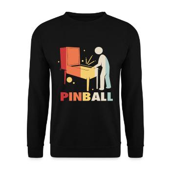 Pinball Pinball Pinball Machine Pinball Lever Game - Unisex Sweatshirt - black - Front - Alina (178cm) & Michal (187cm)