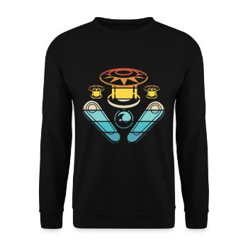 Pinball Pinball Pinball Machine Pinball Lever Game - Unisex Sweatshirt - black - Front - Alina (178cm) & Michal (187cm)