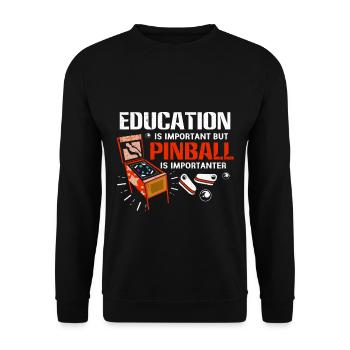 Pinball - Unisex Sweatshirt - black - Front - Alina (178cm) & Michal (187cm)