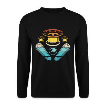 Pinball - Unisex Sweatshirt - black - Front - Alina (178cm) & Michal (187cm)
