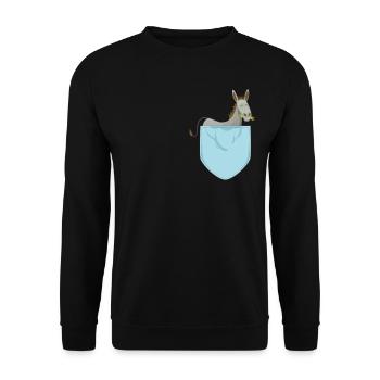 cadeau sympa âne sac âne - Sweat-shirt Unisexe - noir - Devant - Alina (178cm) & Michal (187cm)