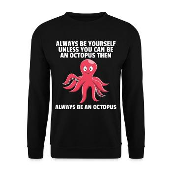 Octopus octopus squid octopus fish gift - Unisex Sweatshirt - black - Front - Alina (178cm) & Michal (187cm)