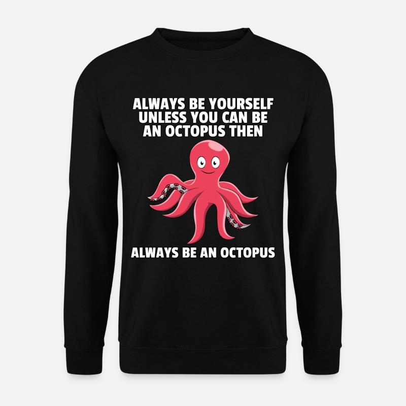 Octopus Krake Tintenfisch Oktopus Fische Geschenk - Unisex Pullover - Schwarz