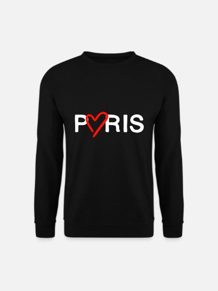 I Love Paris | Eiffelturm Frankreich Geschenk - Unisex Pullover - Schwarz