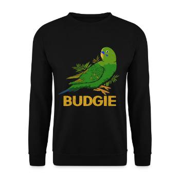 Budgie - Unisex Sweatshirt - black - Front - Alina (178cm) & Michal (187cm)