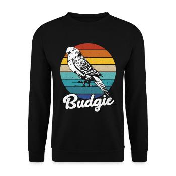 Budgie - Unisex Sweatshirt - black - Front - Alina (178cm) & Michal (187cm)