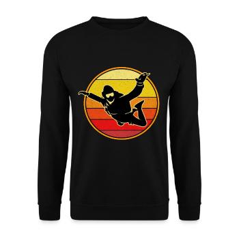 Fallschirmsport - Unisex Pullover - Schwarz - Vorne - Alina (178cm) & Michal (187cm)