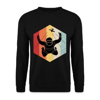 Fallschirmsport - Unisex Pullover - Schwarz - Vorne - Alina (178cm) & Michal (187cm)
