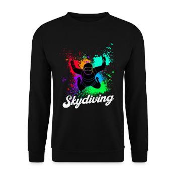 Fallschirmsport - Unisex Pullover - Schwarz - Vorne - Alina (178cm) & Michal (187cm)