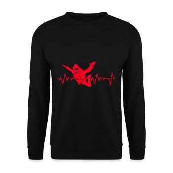 Fallschirmsport - Unisex Pullover - Schwarz - Vorne - Alina (178cm) & Michal (187cm)
