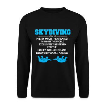 Fallschirmsport - Unisex Pullover - Schwarz - Vorne - Alina (178cm) & Michal (187cm)