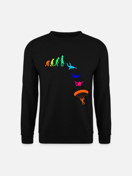Parachute Parachuting Skydiving - Unisex Sweatshirt - black
