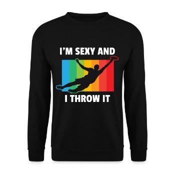 Cadeau de golf disque disque disque volant ultime Frisbee - Sweat-shirt Unisexe - noir - Devant - Alina (178cm) & Michal (187cm)