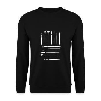 Cadeau de peintre brosse cool - Sweat-shirt Unisexe - noir - Devant - Alina (178cm) & Michal (187cm)