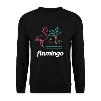 flamingo - Unisex Pullover - Schwarz - Vorne - Alina (178cm) & Michal (187cm)