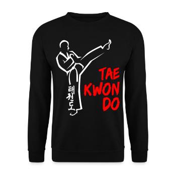 Taekwondo - Unisex Sweatshirt - black - Front - Alina (178cm) & Michal (187cm)