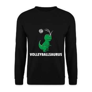 Dinosaur Volleyball Player Dino Sweet Gift - Unisex Sweatshirt - black - Front - Alina (178cm) & Michal (187cm)