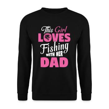 Fille pêchant amour enfant - Sweat-shirt Unisexe - noir - Devant - Alina (178cm) & Michal (187cm)