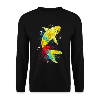 Koi - Sweat-shirt Unisexe - noir - Devant - Alina (178cm) & Michal (187cm)