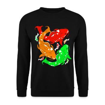 Koi - Unisex Sweatshirt - black - Front - Alina (178cm) & Michal (187cm)