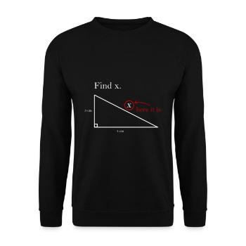 Finde X math Geschenk - Unisex Pullover - Schwarz - Vorne - Alina (178cm) & Michal (187cm)