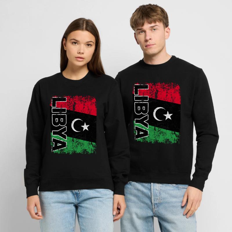 Drapeau de la Libye drapeau libyen Libye Libye retro Sweat-shirt Unisexe