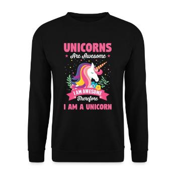 La licorne de la licorne - Sweat-shirt Unisexe - noir - Devant - Alina (178cm) & Michal (187cm)