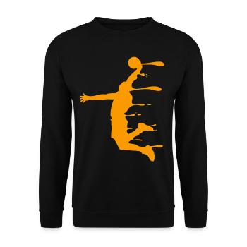 Basket-ball basketball joueur de basket-ball cadeau - Sweat-shirt Unisexe - noir - Devant - Alina (178cm) & Michal (187cm)