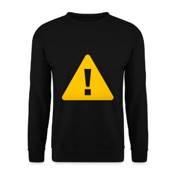 Avertissement cadeau avec icône jaune - Sweat-shirt Unisexe - noir - Devant - Alina (178cm) & Michal (187cm)