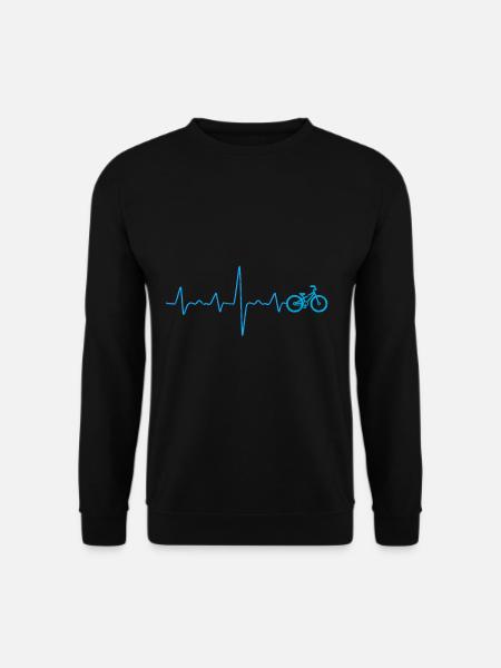 Herzschlag Fahrrad Symbol Geschenk - Unisex Pullover - Schwarz
