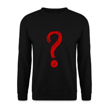 Point d'interrogation rouge cadeau cadeau - Sweat-shirt Unisexe - noir - Devant - Alina (178cm) & Michal (187cm)