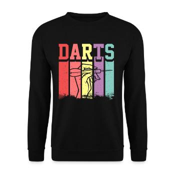 Idée cadeau fléchettes - Sweat-shirt Unisexe - noir - Devant - Alina (178cm) & Michal (187cm)