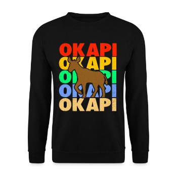 Okapi - Unisex Pullover - Schwarz - Vorne - Alina (178cm) & Michal (187cm)