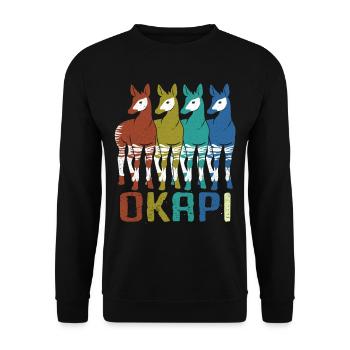 Okapi - Unisex Sweatshirt - black - Front - Alina (178cm) & Michal (187cm)