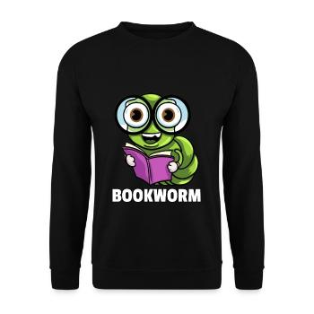 Book Reading Books Learning Bookish Gift - Unisex Sweatshirt - black - Front - Alina (178cm) & Michal (187cm)