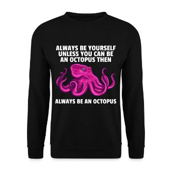 Octopus octopus squid octopus fish gift - Unisex Sweatshirt - black - Front - Alina (178cm) & Michal (187cm)