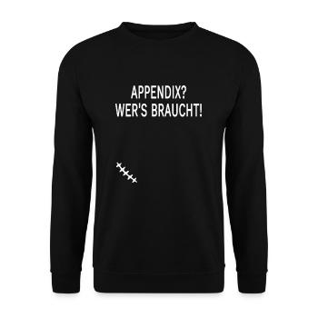 Cecum Surgery Scar Appearance Gift - Unisex Sweatshirt - black - Front - Alina (178cm) & Michal (187cm)
