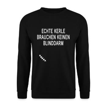 Cecum Surgery Scar Appearance Gift - Unisex Sweatshirt - black - Front - Alina (178cm) & Michal (187cm)