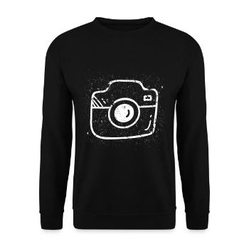 Cadeau caméra icône blanc - Sweat-shirt Unisexe - noir - Devant - Alina (178cm) & Michal (187cm)