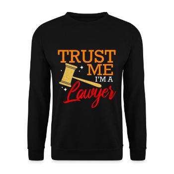 Lawyer Lawyer Lawyer Lawyer Judge - Unisex Sweatshirt - black - Front - Alina (178cm) & Michal (187cm)