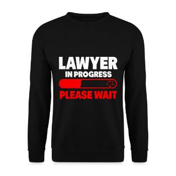 Lawyer Lawyer Lawyer Lawyer Judge - Unisex Sweatshirt - black - Front - Alina (178cm) & Michal (187cm)