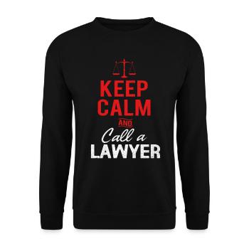 Lawyer Lawyer Lawyer Lawyer Judge - Unisex Sweatshirt - black - Front - Alina (178cm) & Michal (187cm)