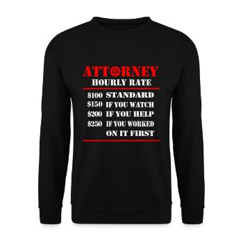Avocat avocat juge - Sweat-shirt Unisexe - noir - Devant - Alina (178cm) & Michal (187cm)