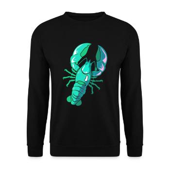 Homard Crevette Languste Cancer Fruits de mer - Sweat-shirt Unisexe - noir - Devant - Alina (178cm) & Michal (187cm)