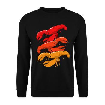 Homard Crevette Languste Cancer Fruits de mer - Sweat-shirt Unisexe - noir - Devant - Alina (178cm) & Michal (187cm)