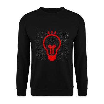 Red lightbulb icon gift - Unisex Sweatshirt - black - Front - Alina (178cm) & Michal (187cm)