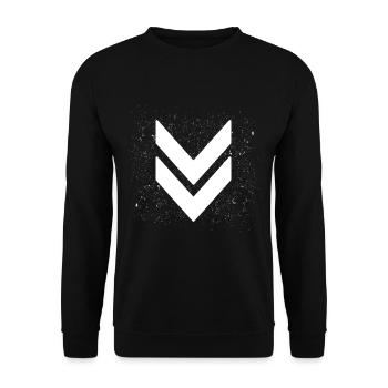 Icône texturée flèche blanche cadeau - Sweat-shirt Unisexe - noir - Devant - Alina (178cm) & Michal (187cm)